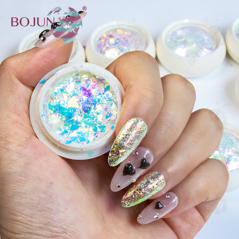 BOJUN BJ | Aurora Effect Transparent Chameleon Flakes Powder